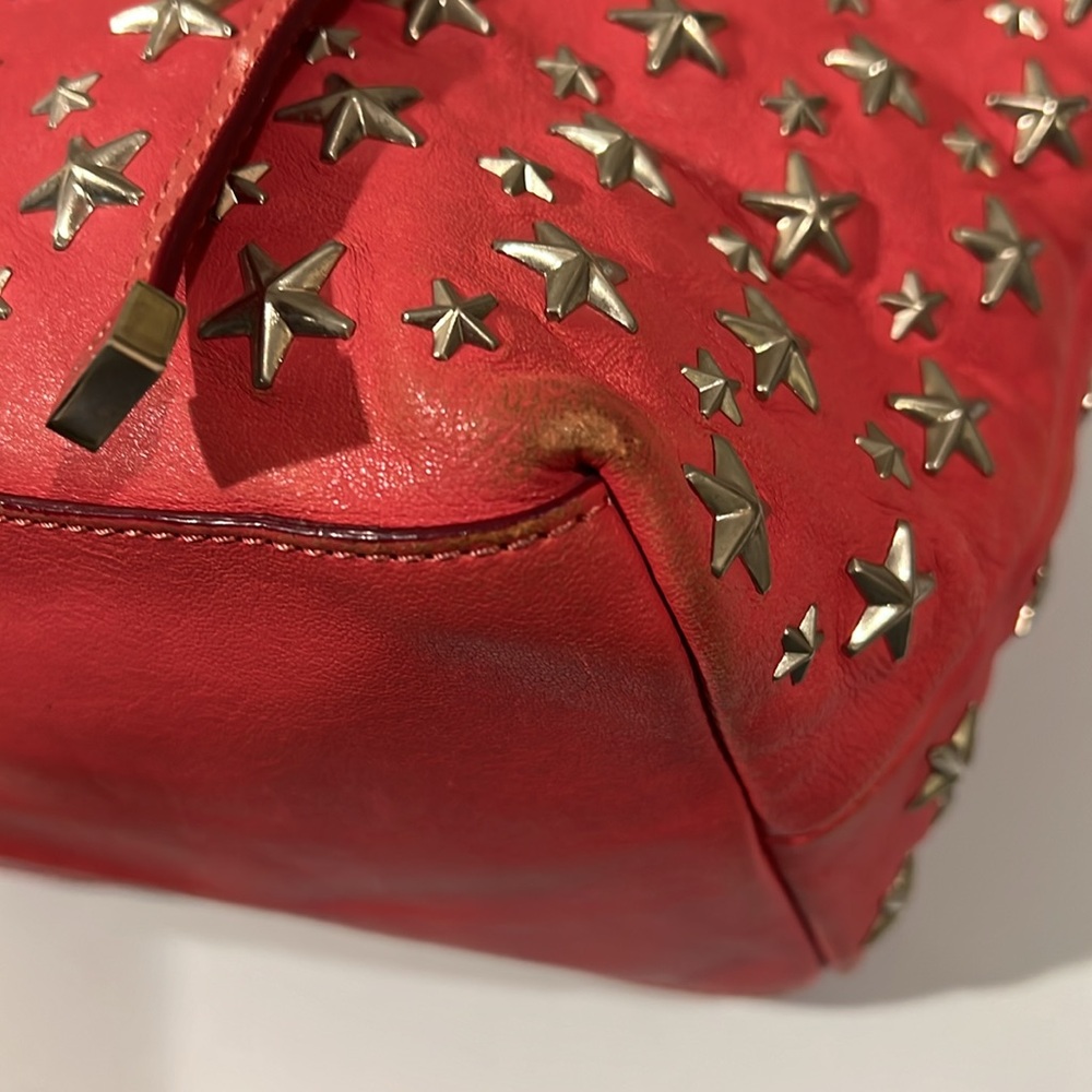 Jimmy Choo Pink Leather Star Tote Bag - Picture 9 of 16